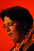 Amy playing bass